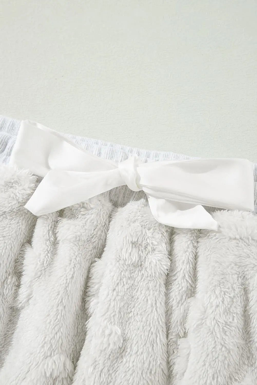 Light grey leopard fleece lounge set - Love Salve